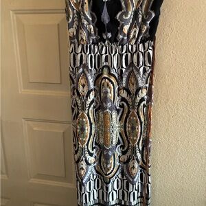 Ruby Rox Black and White Halter Sundress